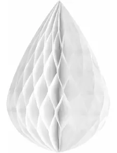 Biała kropla z papieru plastra miodu 12.5 cm