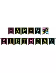 Girlanda „Happy Birthday” Glow Party 270 cm