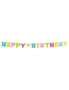 Tekturowa girlanda z literkami Happy Birthday 150 cm