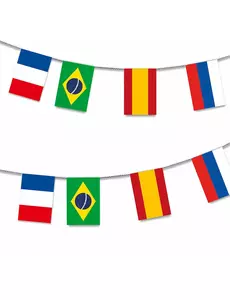 Plastikowa girlanda 32 kraje Mistrzostwa Świata 13 m
