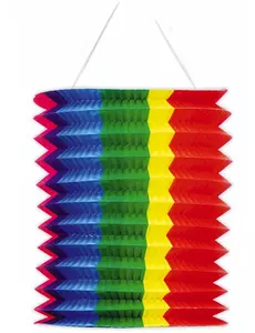Latarnia w kolorowe paski 20cm