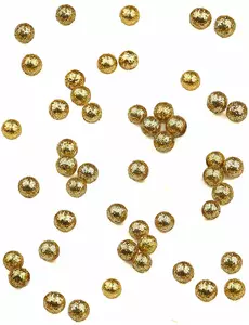 Mini złote kulki brokatowe 8 mm 10 g