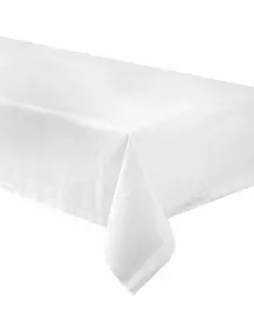 Obrus papierowy biały, w linie, 137 x 274 cm
