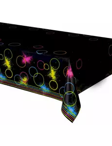 Obrus plastikowy Black Glow Party 137 x 259 cm