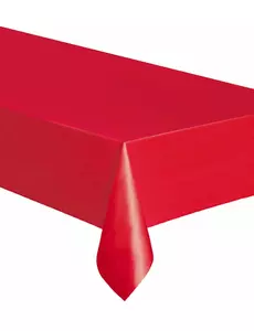 Obrus plastikowy prostokątny czerwony, 137 x 274 cm