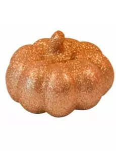 Mała pomarańczowa dynia brokatowa 6,5 cm