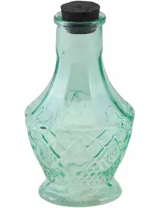 Mała zielona szklana fiolka 11,5 cm