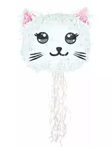 Biała Piniata Kot Kawai 38cm
