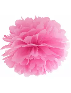 Papierowy pompon wiszący w kolorze fuksji 25 cm