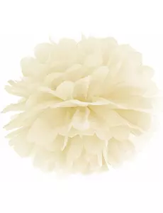 25 cm kremowy papierowy pompon wiszący