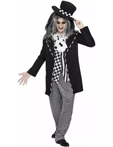 Szalony Kapelusznik Bajka Halloween Czarno-Biały Człowiek
