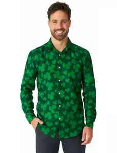 Męska koszula w koniczyny Suitmeister™ Saint Patrick, Rozmiar: Small (EU 44-46)