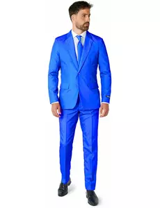 Suitmeister™ męski niebieski garnitur Mr. Solid, Rozmiar: Small (EU 44-46)