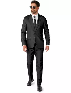 Suitmeister™ Męski Czarny Garnitur Mr. Solid, Rozmiar: Small (EU 44-46)