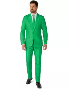 Suitmeister™ Męski Zielony Garnitur Mr. Solid, Rozmiar: Small (EU 44-46)