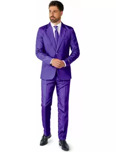 Suitmeister™ Męski Fioletowy Garnitur Mr. Solid, Rozmiar: Small (EU 44-46)