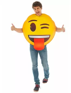 Kostium dla dorosłych Emoji™ z mrugnięciem