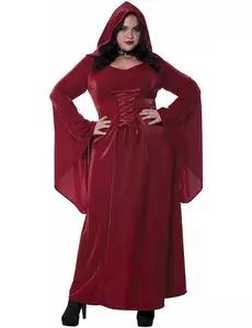 Czerwony gotycki kostium plus size dla kobiet, Rozmiar: X-Large (44/46)