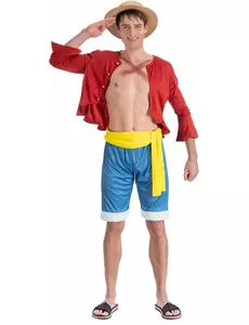 Kostium Luffy'ego One Piece™ dla dorosłych, Rozmiar: Large