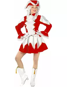 Kostium cheerleaderki w kolorze czerwonym dla kobiet