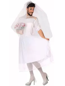 Kostium humorystycznej panny młodej dla mężczyzn
