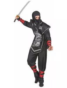 Kostium ninja srebrnego smoka dla mężczyzn