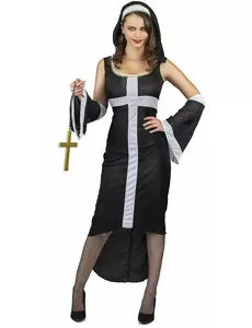 Kostium zakonnica sexy biały krzyż damski, Rozmiar: Small
