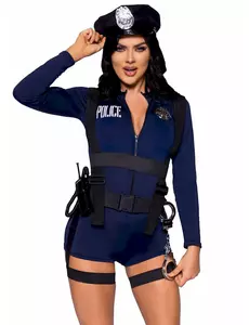 Przebranie policjantki sexy kombinezon dla kobiety, Rozmiar: Large (44-46)