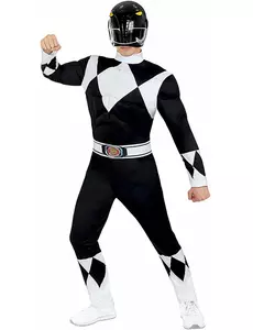 Kostium Black Power Ranger™ dla dorosłych, Rozmiar: Medium