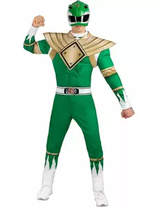 Zielony kostium Power Ranger™ dla dorosłych, Rozmiar: Large