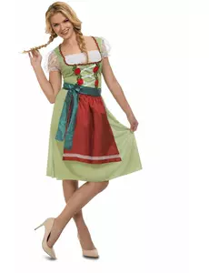 Kostium zielona sukienka na Oktoberfest dla kobiet, Rozmiar: Small