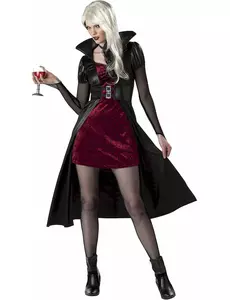 Kostium czerwony wampir na Halloween damski, Rozmiar: Small (38/40)