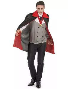 Halloweenowy szary męski kostium wampira