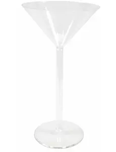 Wazon plastikowy na stojaku, w kształcie dużego kieliszka do martini, 46 cm