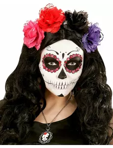 40 Dia de los muertos dorosłe różowe i czerwone cyrkonie
