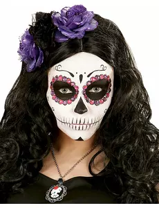 40 Dia de los muertos dorosłe fioletowe i różowe cyrkonie