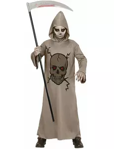 Kostium Halloween Szkielet Ponurego Żniwiarza dla dzieci, Rozmiar: 8-10 lat (140 cm)