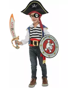 Kostium pirata z akcesoriami dla dzieci, Rozmiar: 3-4 lat