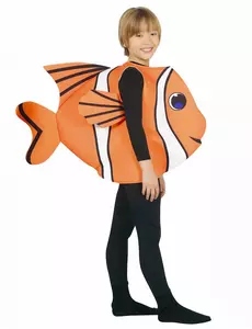 Kostium rybki klauna dla dzieci, Rozmiar: 5-6 lat (110-115 cm)
