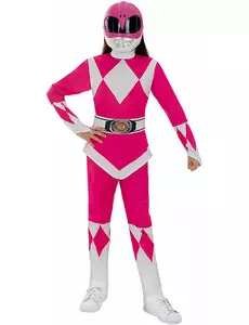 Różowy kostium Power Ranger™ dla dzieci, Rozmiar: 5-6 lat (M)