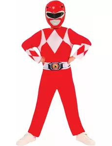 Klasyczny czerwony kostium Power Ranger™ dla dziecka, Rozmiar: 5-6 lat (110 to 116 cm)