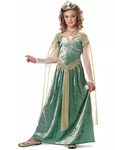 Kostium królowej Ginewry deluxe dla dziewczynek, Rozmiar: 10-12 lat (148 cm)