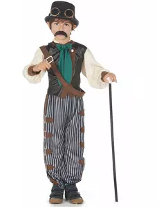 Steampunkowy kostium dandysa dla dzieci, Rozmiar: 10-12 lat (130-140 cm)