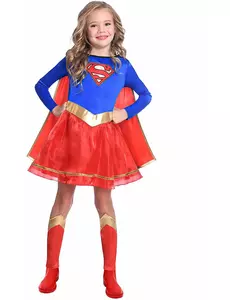 Klasyczny kostium Supergirl™ dla dziewczynki, Rozmiar: 4-6 lat (110 cm)