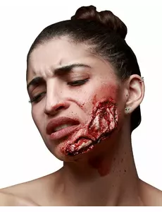 Fałszywe obrażenia odsłoniętej szczęki dla dorosłych Halloween