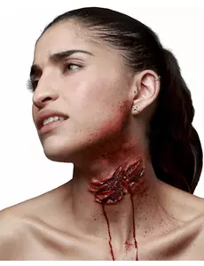 Sztuczna rana po ugryzieniu zombie dla dorosłych na Halloween