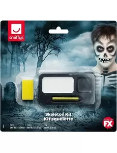 Halloweenowy zestaw do makijażu szkieletu dla dorosłych