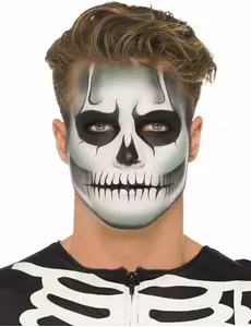 Halloweenowy zestaw do makijażu szkieletu dla dorosłych świecący w ciemności
