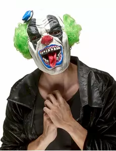 Maska lateksowa dla dorosłych strasznego klauna na Halloween