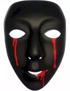 Czarna maska ze łzami krwi Kobieta Halloween